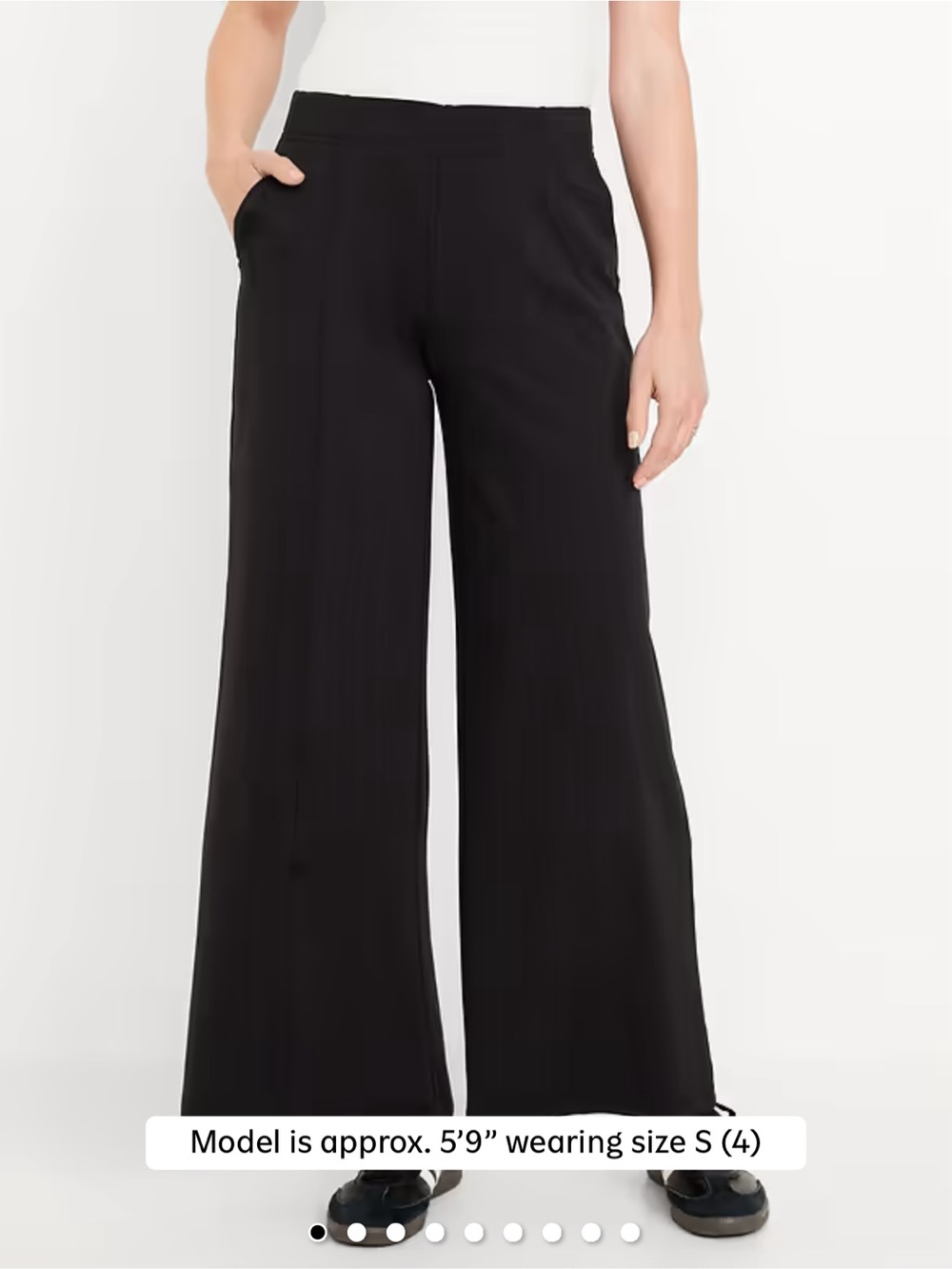 Old Navy High-Waisted PowerSoft pull on Trouser Pants in Black size large.